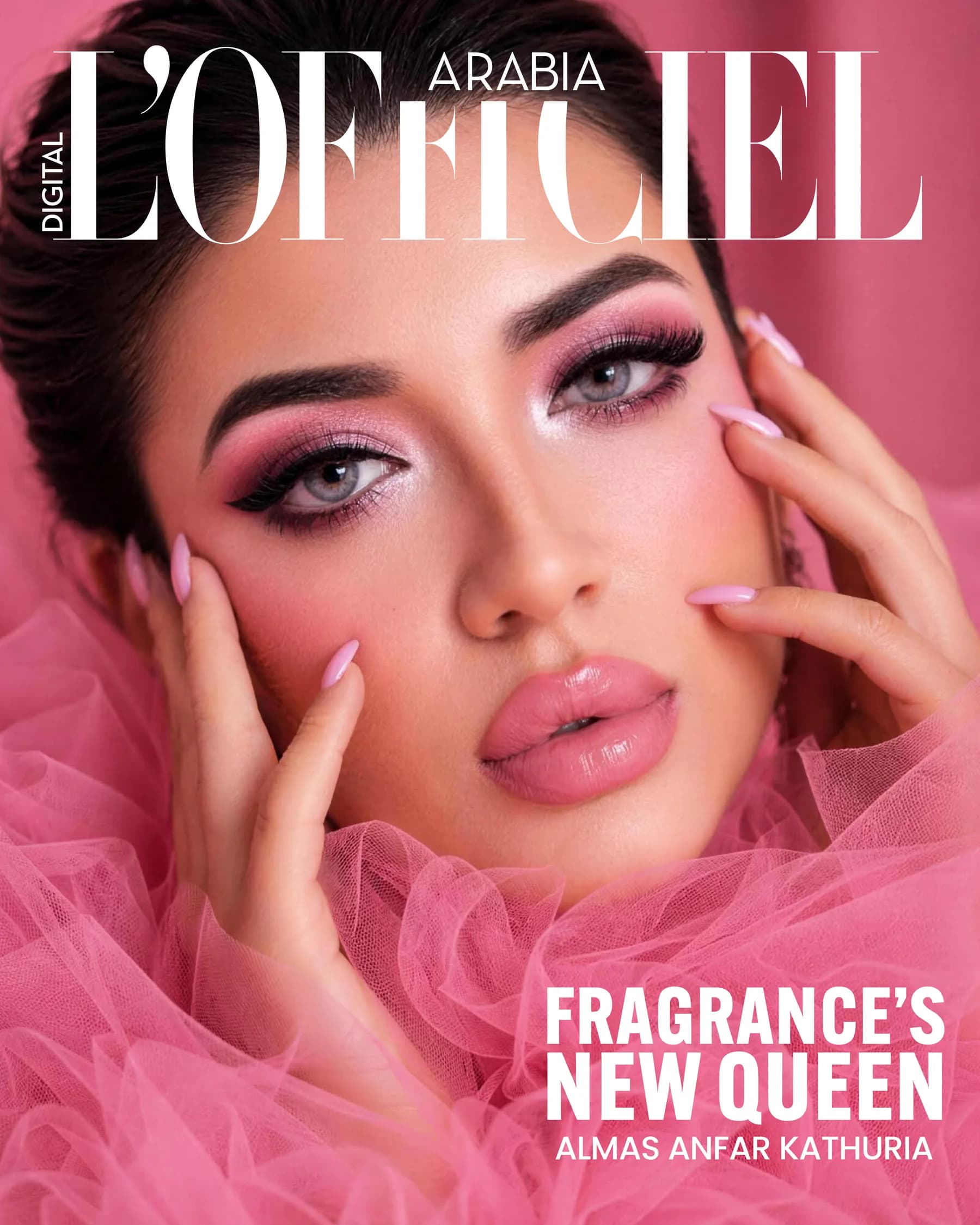 L’Officiel Arabia digital cover featuring Almas Anfar Kathuria